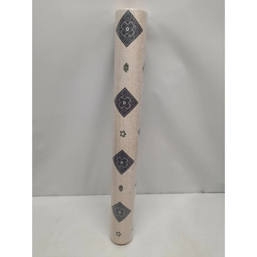 Vtg One Double Roll Prepasted Taylor Wallcovering Durable Vinyl Bandanna